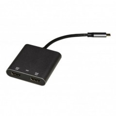 ADATTATORE USB-C MASCHIO - 2 PORTE HDMI®  FEMMINA PER DUE VIDEO O TV