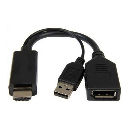 ADATTATORE ATTIVO HDMI MASCHIO - DISPLAYPORT 1.2 FEMMINA CON CONNETTORE USB 4K PER PC/NOTEBOOK HDMI®  A VIDEO DISPLAYPO