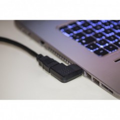ADATTATORE HDMI MASCHIO - HDMI®  FEMMINA ANGOLATO 90° VERSO SINISTRA