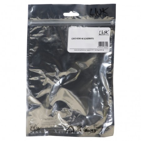 CAVO HDMI® 4KX2K PER PC, NOTEBOOK, HDTV, ECC CONTATTI DORATI MT 5 COLORE NERO