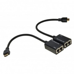 ESTENSORE HDMI® TRAMITE 2 CAVI DI RETE CAT 6 FINO A 30 METRI FULL HD