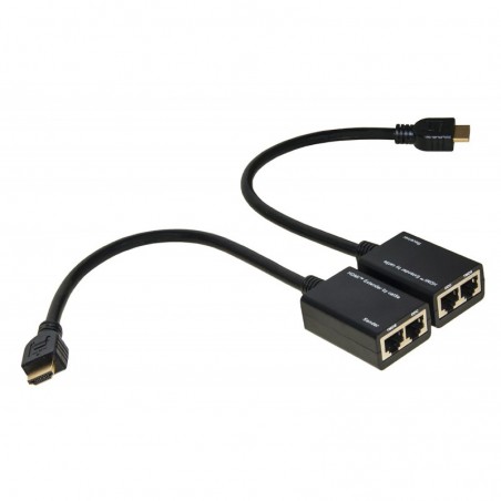 ESTENSORE HDMI® TRAMITE 2 CAVI DI RETE CAT 6 FINO A 30 METRI FULL HD