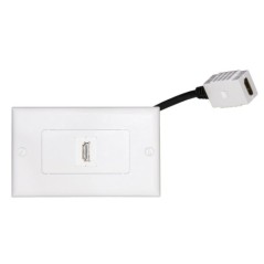 PLACCA MOD 503 CON CONNETTORI HDMI® FEMMINA/FEMMINA CON CAVETTO CM 14