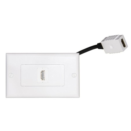 PLACCA MOD 503 CON CONNETTORI HDMI® FEMMINA/FEMMINA CON CAVETTO CM 14