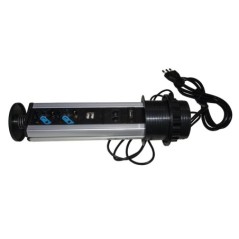 MULTIPRESA A SCOMPARSA CON 2 PORTE ALIMENTAZIONE ITA/SCHUKO, 2 PORTE USB + 1 RJ45 + 1 RJ11 + 1 HDMI® FEMMINA