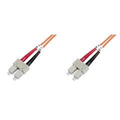 CAVO FIBRA OTTICA SC A SC MULTIMODE OM2 DUPLEX 50/125 MT.10