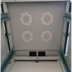 ARMADIO RACK PER RETI 19" 42U (A)2000, (L)600, (P)600 COLORE GRIGIO PORTA TRAFORATA SERIE EAVI