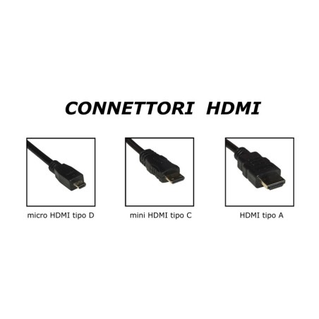 ADATTATORE HDMI® MASCHIO - MICRO CONNETTORE HDMI® "D" FEMMINA