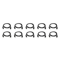 CONFEZIONE 10 CAVI SCHERMATI HDMI® 4K 3D CON ETHERNET COLORE NERO MT 1,8