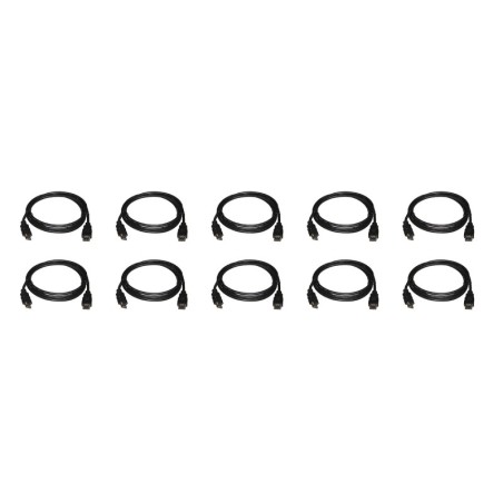 CONFEZIONE 10 CAVI SCHERMATI HDMI® 4K 3D CON ETHERNET COLORE NERO MT 1,8