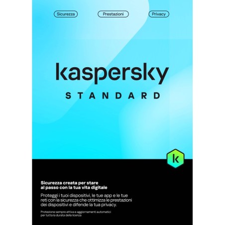 KASPERSKY STANDARD PER 1 DISPOSITIVO 1 ANNO CARD BS IT - MINIMO-50 - PEZZI -