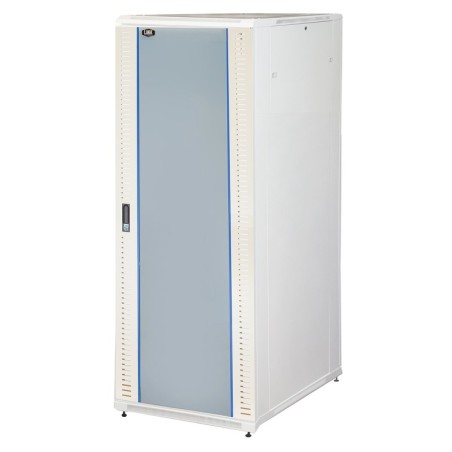 ARMADIO RACK 19" 42U (A)2055, (L)800, (P)1000 PORTA VETRO COLORE GRIGIO CON GUIDACAVI LATERALE
