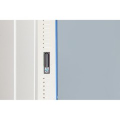 ARMADIO RACK 19" 42U (A)2055, (L)800, (P)1000 PORTA VETRO COLORE GRIGIO CON GUIDACAVI LATERALE