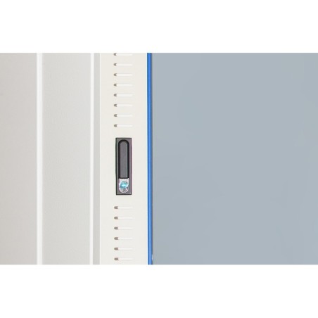 ARMADIO RACK 19" 42U (A)2055, (L)800, (P)1000 PORTA VETRO COLORE GRIGIO CON GUIDACAVI LATERALE