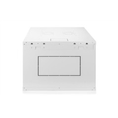 ARMADIO RACK 19" 7 UNITA' DA MURO (A)416 X (L)600 X PROFONDITA' 600 MM. COLORE GRIGIO PORTA VETRO