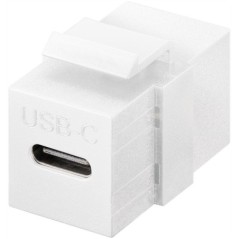CONNETTORE KEYSTONE USB-C 3.2 GEN 2 (10 GBIT/S) BIANCO FEMMINA-FEMMINA