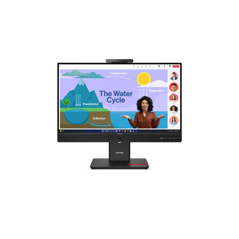 LENOVO MONITOR 23,8 LED IPS 16:9 FHD 6 MS 250 CDM, PIVOT, USB-C DOCK, WEBCAM, DP/HDMI, MULTIMEDIALE, T24D-4v