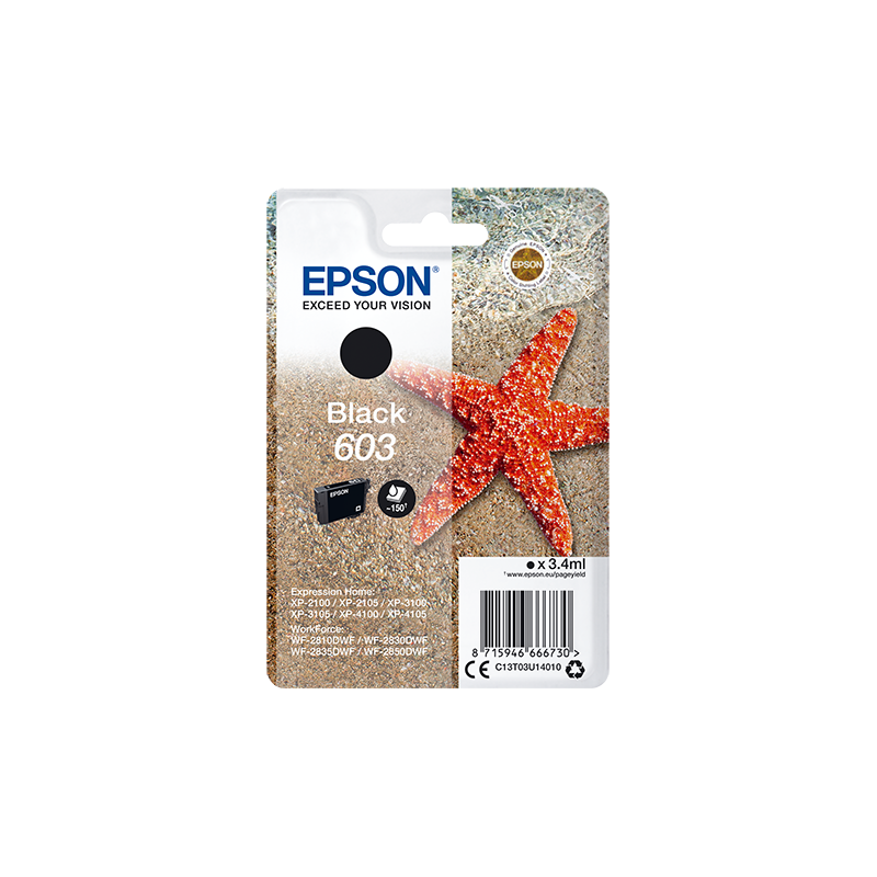 EPSON CARTUCCIA INK NERO, STELLA MARINA, 603