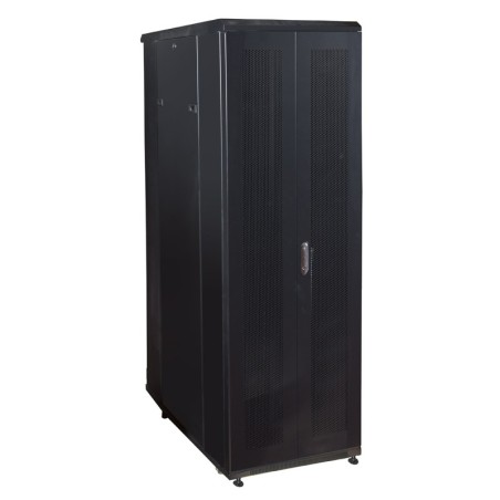 ARMADIO RACK 19"  PER RETI 37U (A)1833, (L)600, (P)1000 COLORE NERO PORTA TRAFORATA
