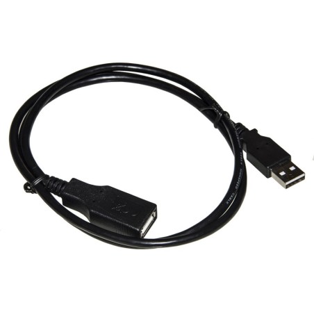 CAVO USB 2.0 MASCHIO/FEMMINA RAME CONNETTORE FEMMINA ISOLATO MT 1