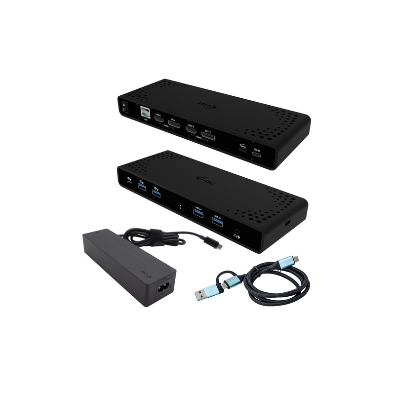 I-TEC UNIVERSAL DUAL 4K DISPLAY DOCKING STATION, PD 85W + I-TEC USB-C CHARGER 100W