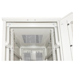 ARMADIO RACK 19"  PER RETI 37U (A)1833, (L)600, (P)1000 COLORE GRIGIO PORTA TRAFORATA