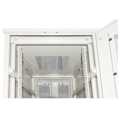ARMADIO RACK 19"  PER RETI 37U (A)1833, (L)600, (P)1000 COLORE GRIGIO PORTA TRAFORATA