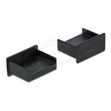 DELOCK COPERTURA PER CONNETTORI USB TYPE-A FEMMINA CONFEZIONE 10 PEZZI NERO