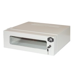 ARMADIO RACK 19" 3U PROFONDITA' 360 MM COLORE GRIGIO CON PORTA VETRO (AXPXL) CM 16X36X54