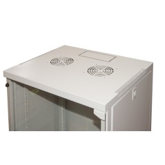ARMADIO RACK 19" 6 UNITA' DA MURO PER RETI (A)350 X (L)540 X (P) 450 MM COLORE GRIGIO PORTA VETRO