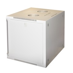 ARMADIO RACK 19" 6 UNITA' DA MURO PER RETI (A)350 X (L)540 X (P) 450 MM COLORE GRIGIO PORTA VETRO