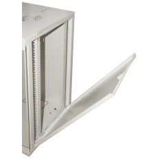 ARMADIO RACK 19" 9 UNITA' DA MURO PER RETI (A)485 X (L)540 X (P) 450 MM COLORE GRIGIO PORTA VETRO