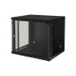 ARMADIO RACK 19" 9 UNITA' DA MURO PER RETI (A)485 X (L)540 X (P) 450 MM COLORE NERO PORTA VETRO ARMADIO RACK 19" 9 UNITA' DA MURO PER RETI (A)485 X (L)540 X (P) 450 MM COLORE NERO PORTA VETRO