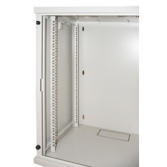ARMADIO RACK 19" 15 UNITA' DA MURO PER RETI (A)750 X (L)540 X (P) 450 MM COLORE GRIGIO PORTA VETRO