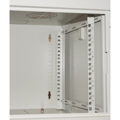 ARMADIO RACK 19" 15 UNITA' DA MURO PER RETI (A)750 X (L)540 X (P) 450 MM COLORE GRIGIO PORTA VETRO