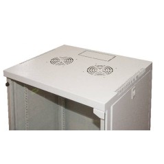 ARMADIO RACK 19" 15 UNITA' DA MURO PER RETI (A)750 X (L)540 X (P) 450 MM COLORE GRIGIO PORTA VETRO