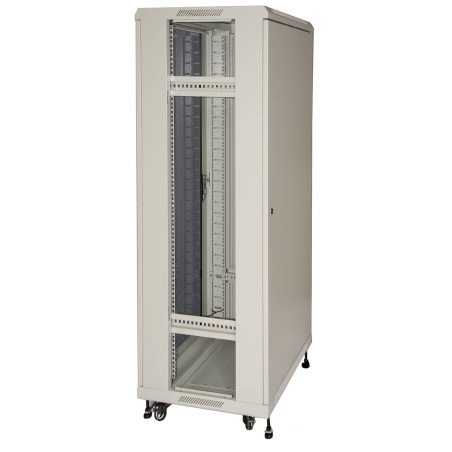 ARMADIO RACK 19" 42U (A)2055, (L)600, (P)1000 COLORE GRIGIO PORTA VETRO