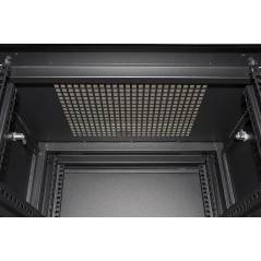 ARMADIO RACK 19" 42U (A)2055, (L)600, (P)1000 COLORE NERO PORTA VETRO