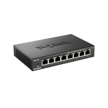 D-LINK SWITCH 8 PORTE 10/100 CASE METALLICO