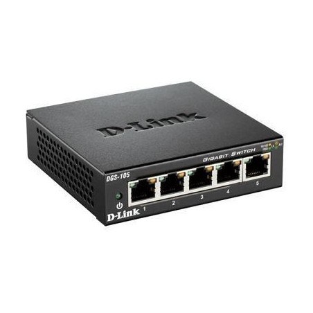D-LINK SWITCH 5 PORTE GIGABIT CASE METALLICO