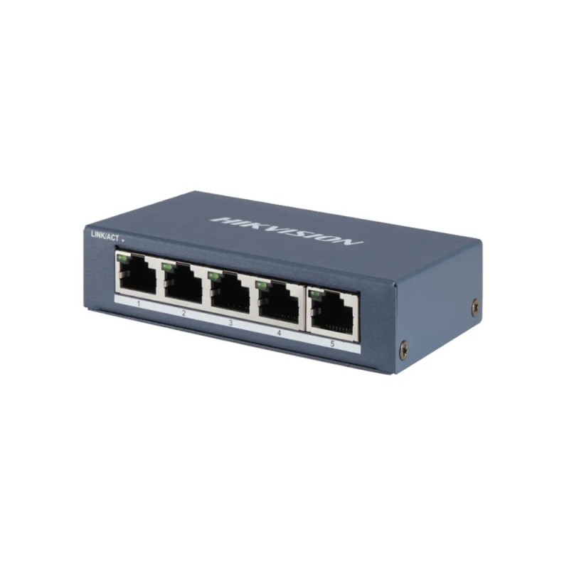 HIKVISION SWITCH 5 PORT GIGABIT UNMANAGED SWITCH 5 GIGABIT RJ45 PORTS, DESKTOP STEEL CASE UNMANAGED HIKVISION SWITCH 5 PORT GIGABIT UNMANAGED SWITCH 5 GIGABIT RJ45 PORTS, DESKTOP STEEL CASE UNMANAGED