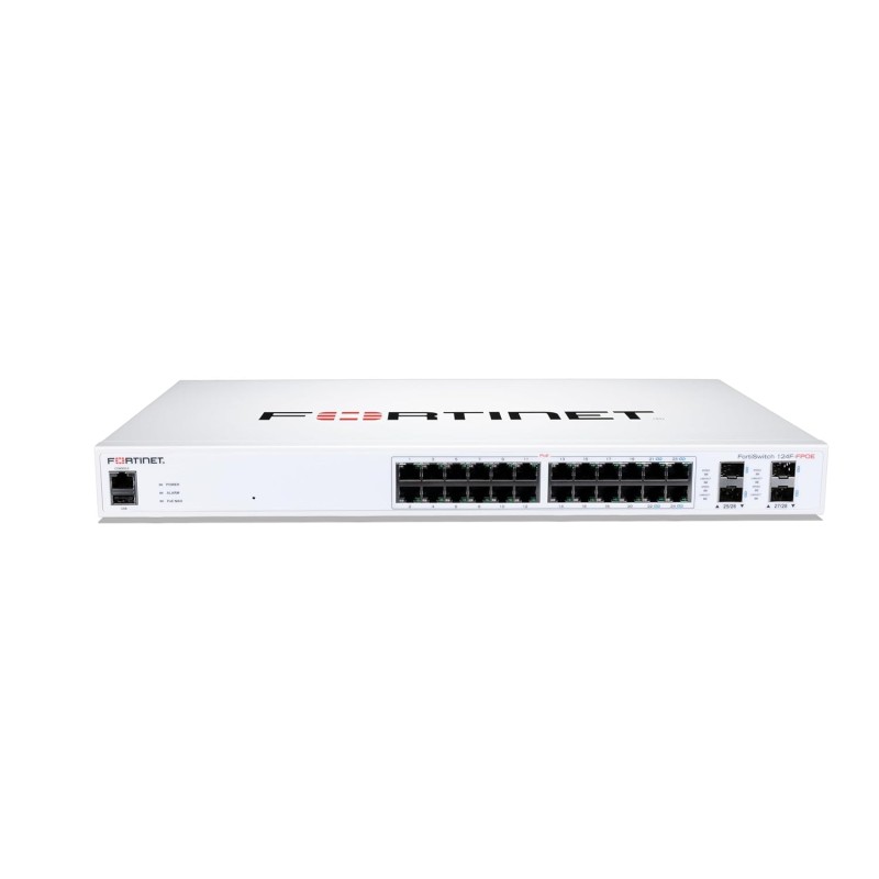 FORTISWITCH-124F-FPOE SWITCH L2+ MANAGED POE CON 24 P. GE + 4SFP+, 24 P. POE POE POWER BUDGET 370W FORTISWITCH-124F-FPOE SWITCH L2+ MANAGED POE CON 24 P. GE + 4SFP+, 24 P. POE POE POWER BUDGET 370W