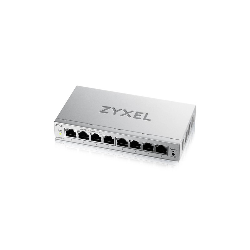 ZYXELSWITCH SMART MANAGED, 8 PORTE GIGABIT - EASY MANAGEMENT PER VLAN, QOS - DESIGN SENZA VENTOLE, D