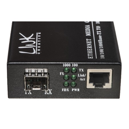 CONVERTITORE FIBRA OTTICA 10/100/1000 CON MODULO SFP