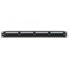 PANNELLO PATCH 19" NON SCHERMATO UTP 24 PORTE 8 POLI RJ45 PER RETI CATEGORIA 6 NERO