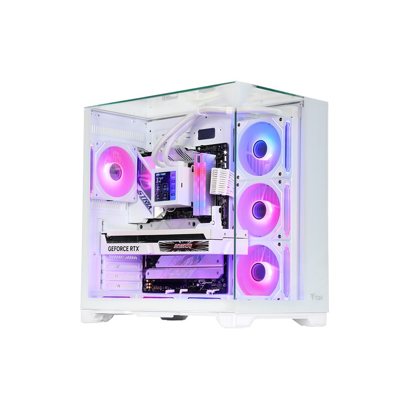 ITEK CASE DARK CAVE PANO - GAMING TOWER, ATX, 4X12CM ARGB FAN, 2XUSB3, TYPE-C, TEMP GLASS TOP, SID
