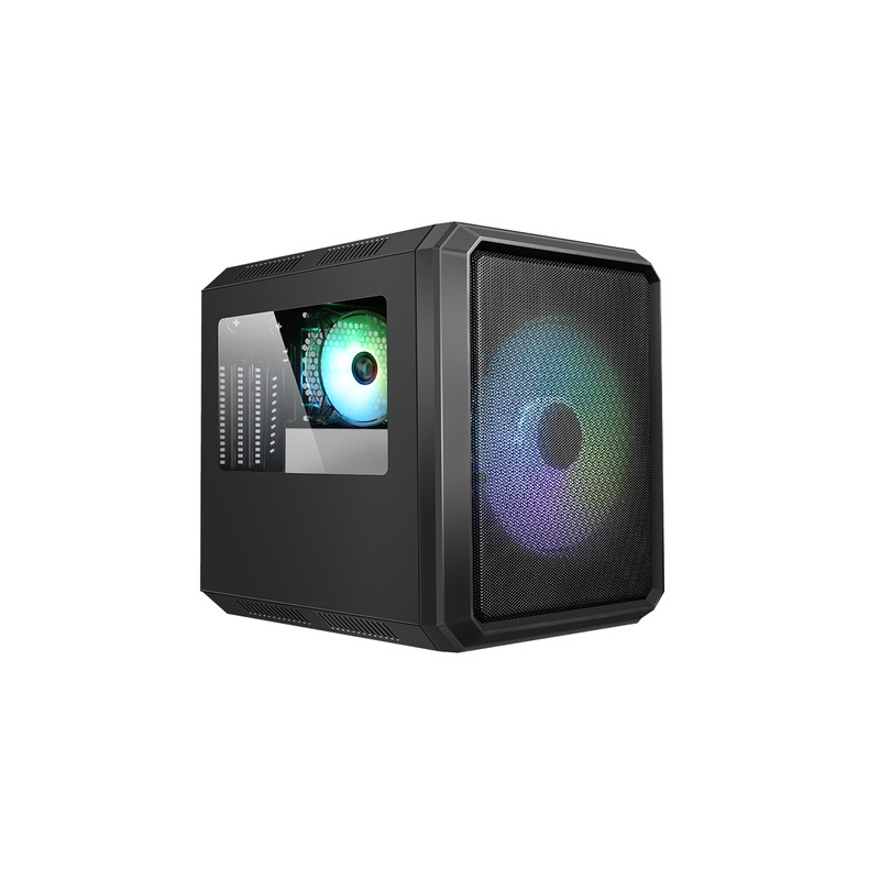 ITEK CASE QBO 8, EVO, MICRO ATX, USB3, 200MM ARGB FAN, 120MM FAN, CARD READER, 3 FINESTRE TRASP