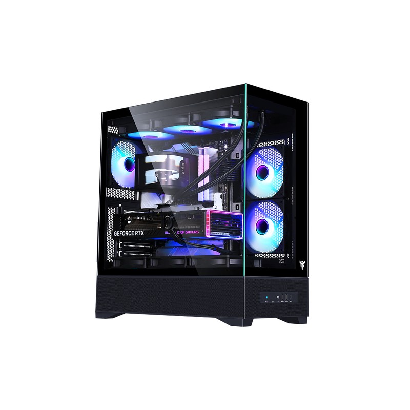 ITEK CASE SHOWBUI 37B GAMING TOWER ATX 3x12CM ARGB FAN TYPE-C 2xUSB3.0 SIDE FRONT PANEL TEMP GL