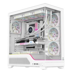 CASE SHOWBUI WAVE 82W GAMING TOWER ATX 4x12CM ARGB FAN 2xUSB3 TYPE-C DARKER TEMP GLASS SIDE FRON