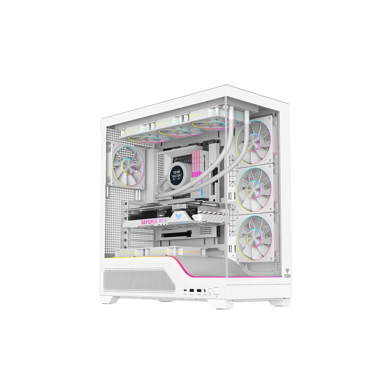 CASE SHOWBUI WAVE 82W GAMING TOWER ATX 4x12CM ARGB FAN 2xUSB3 TYPE-C DARKER TEMP GLASS SIDE FRON